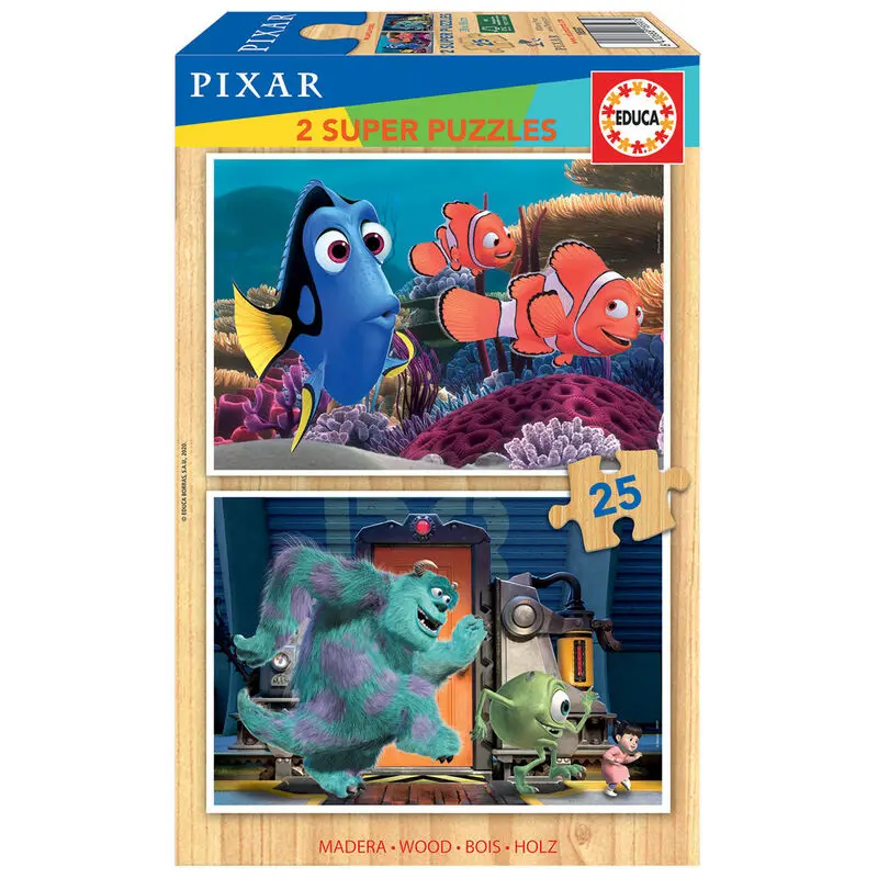 Disney Pixar Finding Nemo + Monsters Inc. fa puzzle 2x25db-os termékfotó