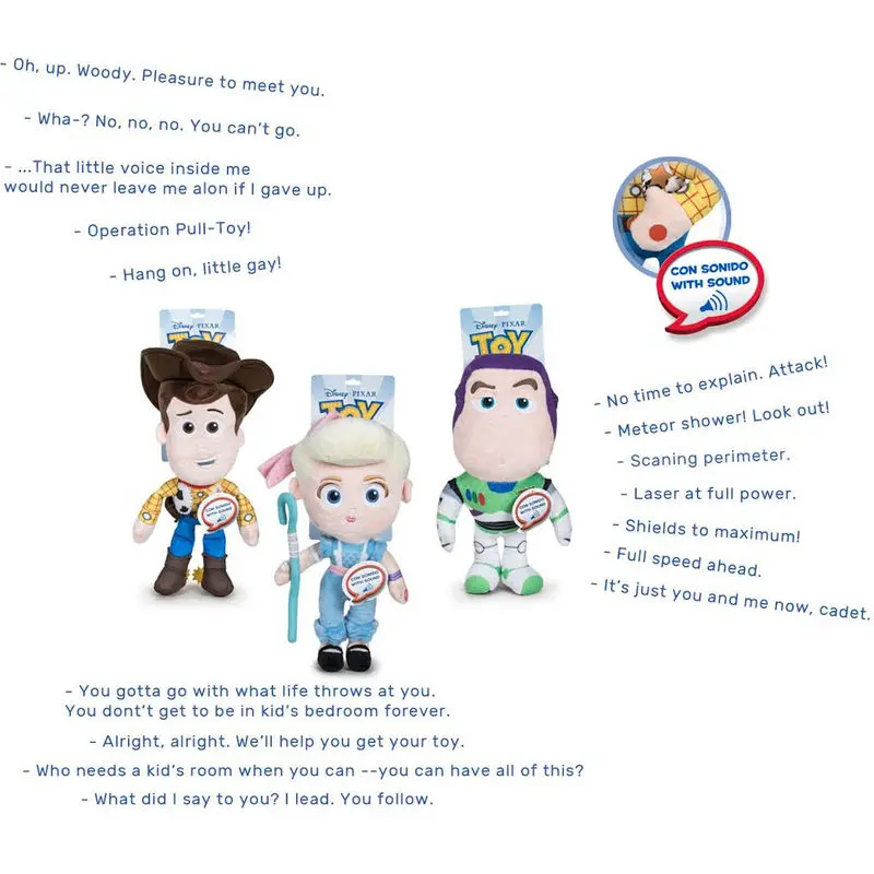 Disney Pixar Toy Story 4 Bo Peep plüss 30cm angol hanggal termékfotó