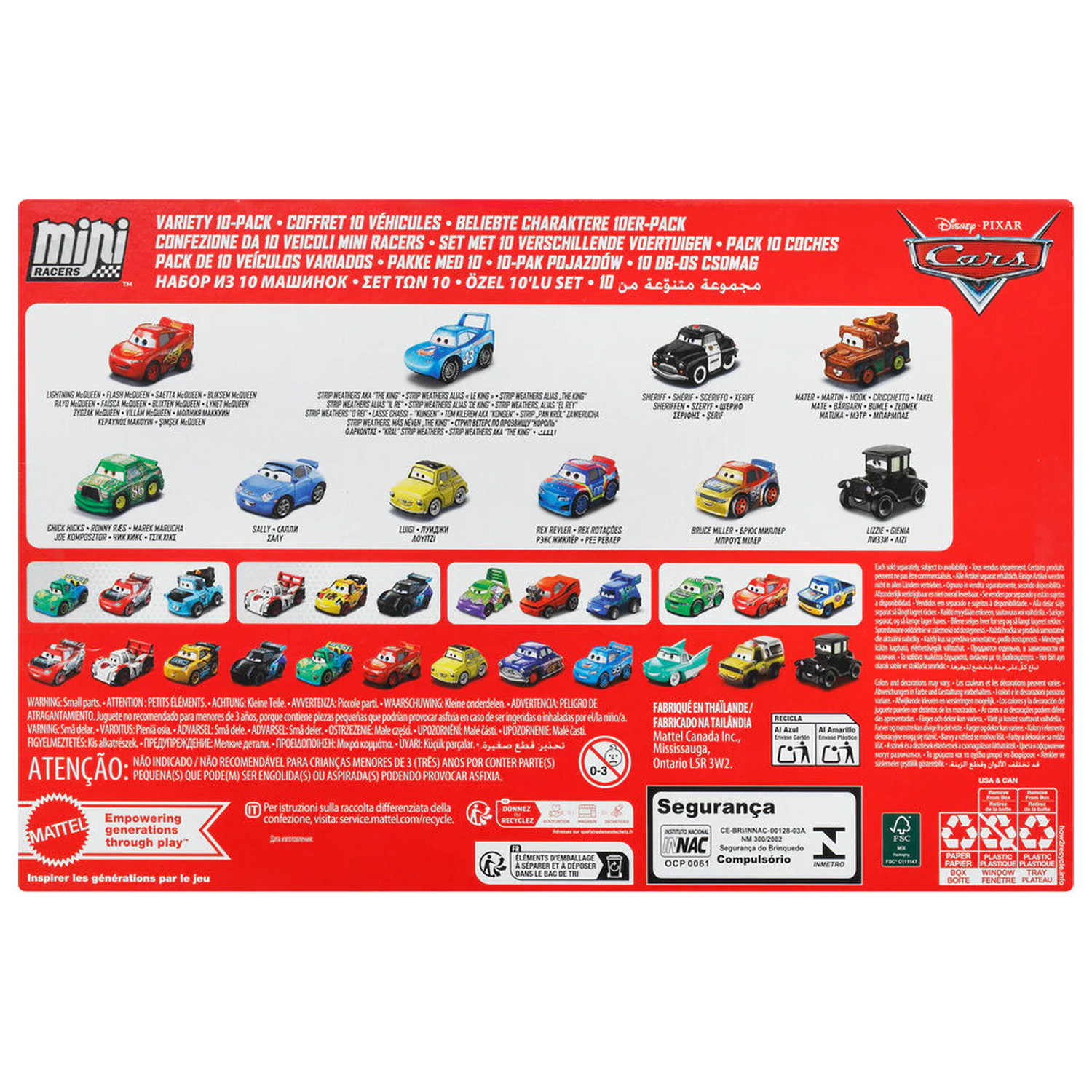 Disney Pixar Verdák 10 db-is mini autó csomag termékfotó