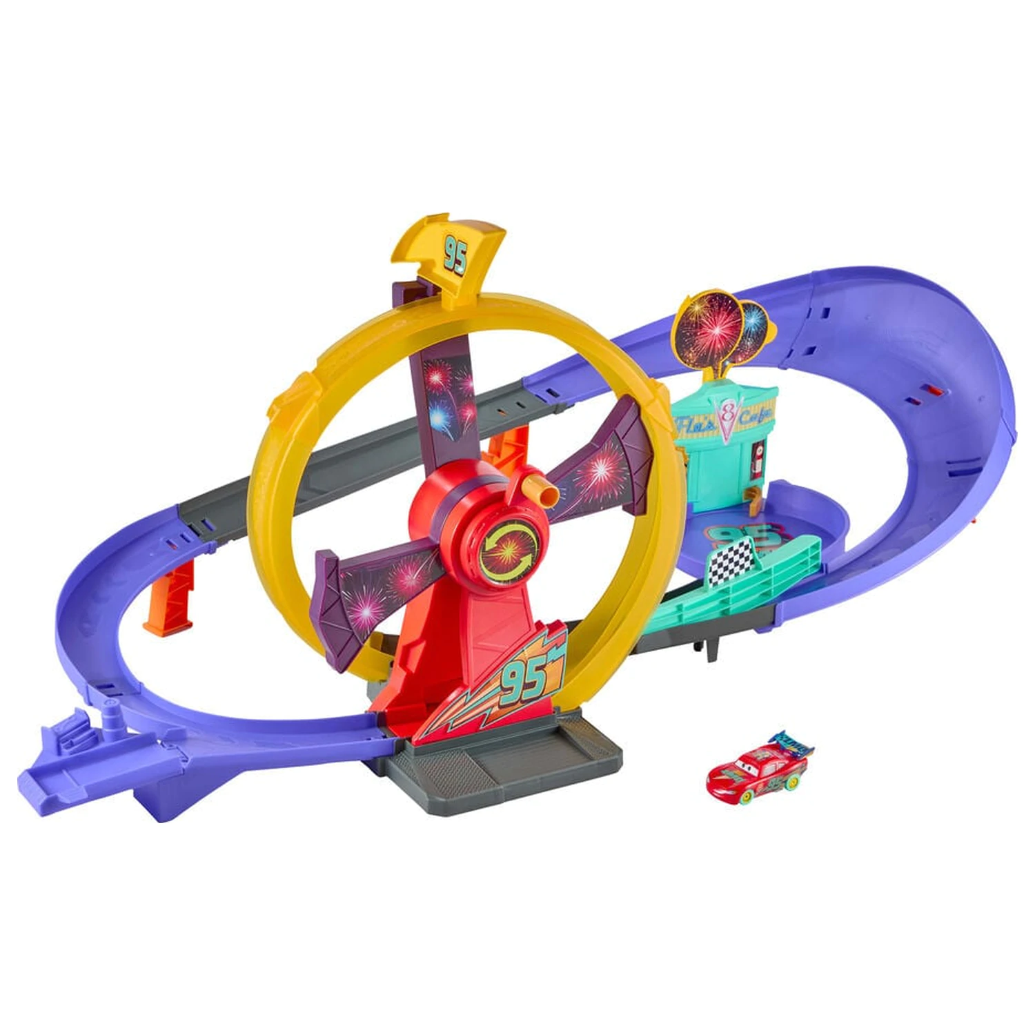 Disney Pixar Verdák Lightning McQueen pályaszett termékfotó