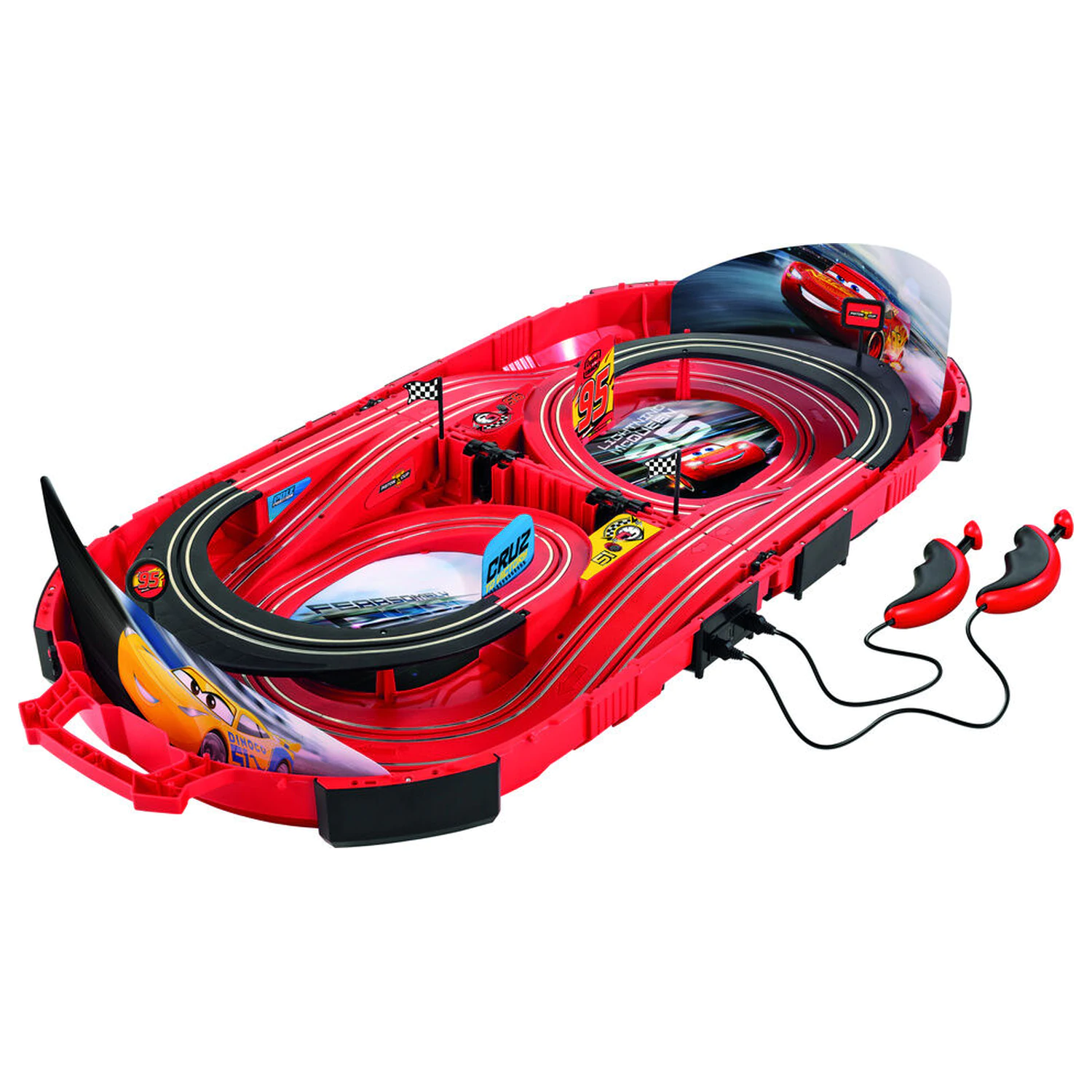 Disney Pixar Verdák Race in a Case elektromos versenypálya termékfotó