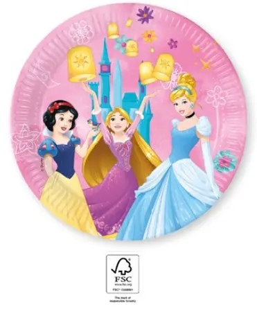 Disney Princess Live your Story, Disney Hercegnők papírtányér 8 db-os 23 cm FSC termékfotó