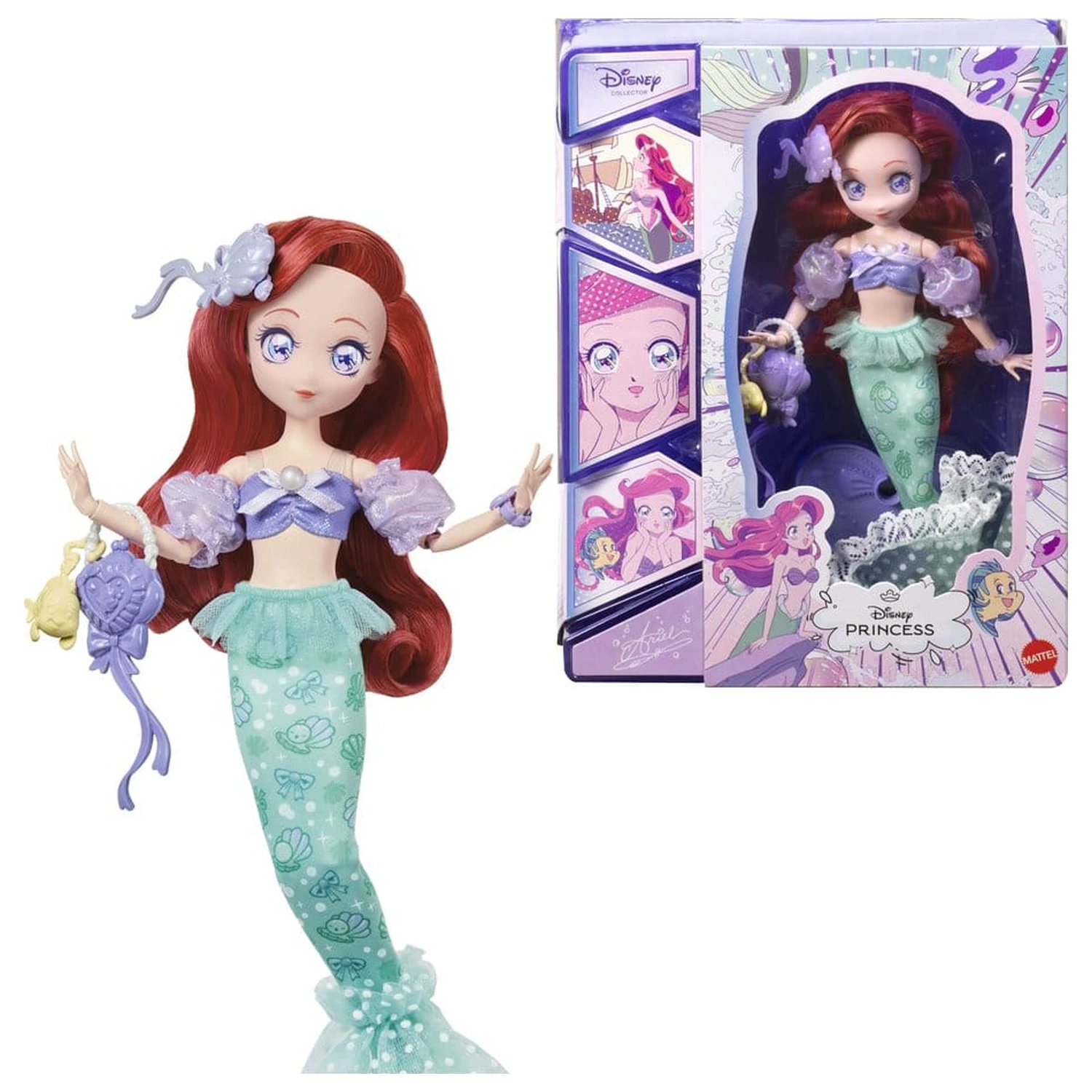 Disney Princess Manga Ariel játék baba 22 cm termékfotó