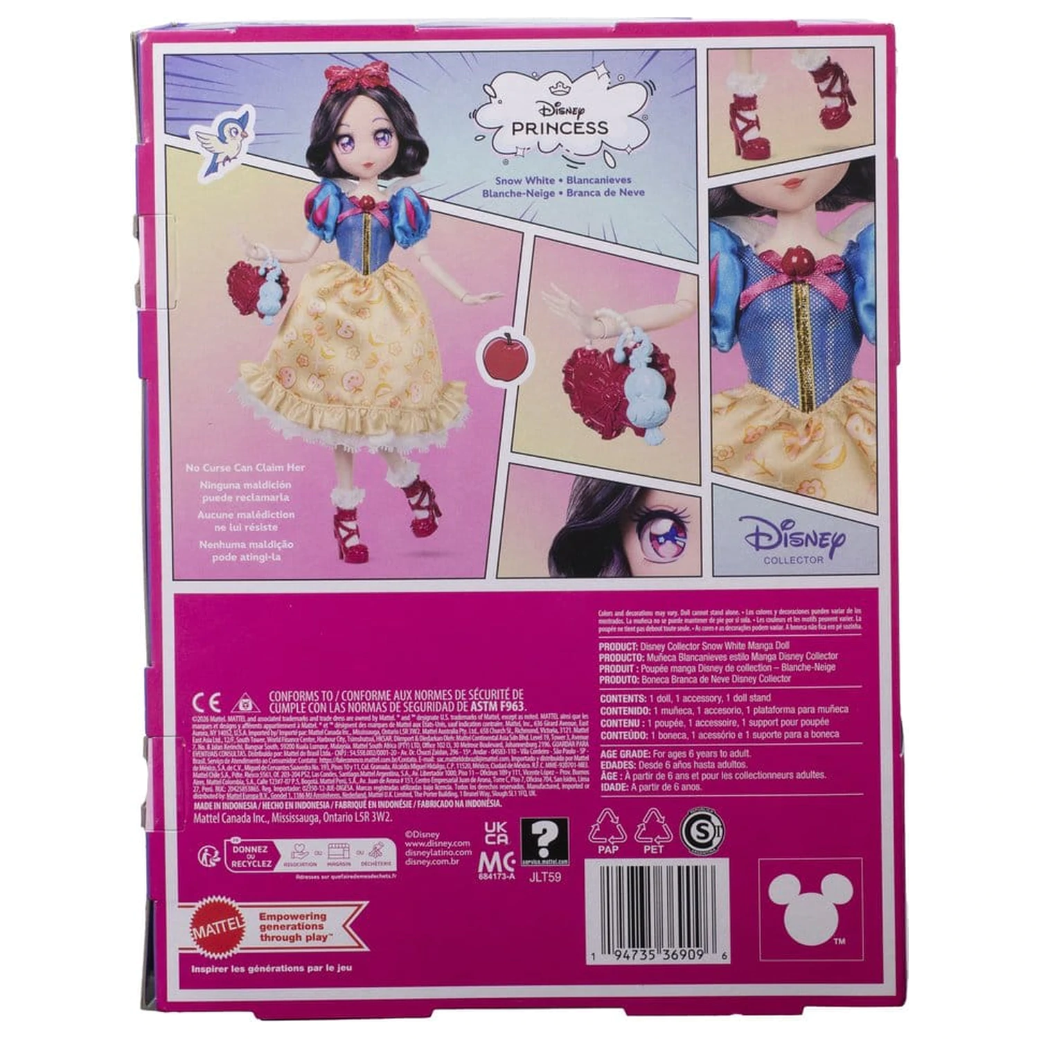 Disney Princess Manga Snow White játék baba 22 cm termékfotó