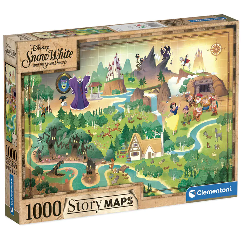 Disney Snow White Story Maps puzzle 1000 db-os termékfotó