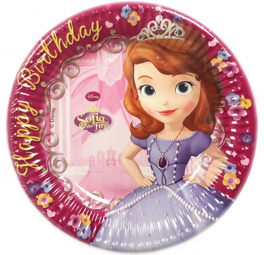 Disney Sofia Happy Birthday, Szófia Papírtányér 8 db-os 19,5 cm termékfotó