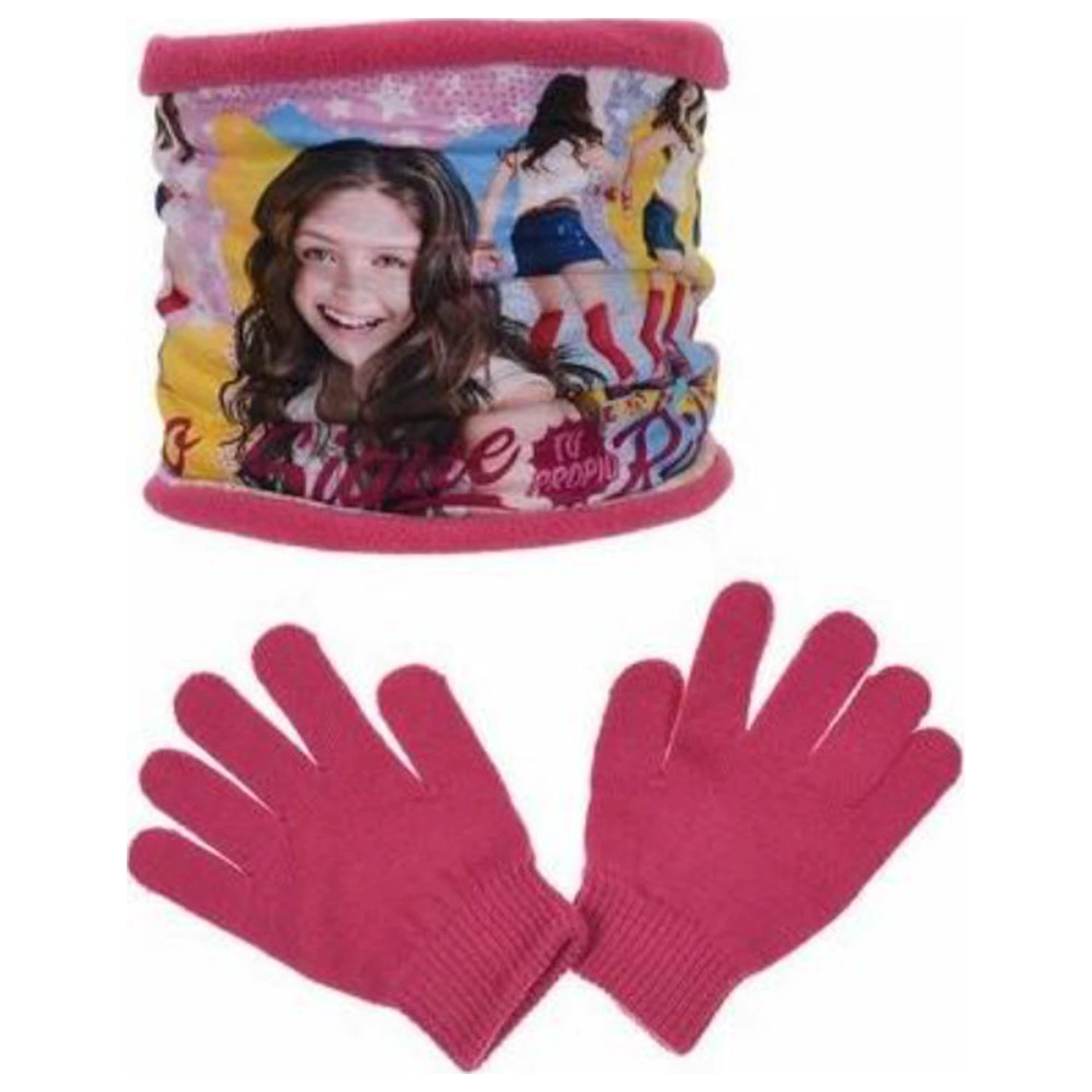 Disney Soy Luna Ritmo gyerek sál, snood + kesztyű szett termékfotó