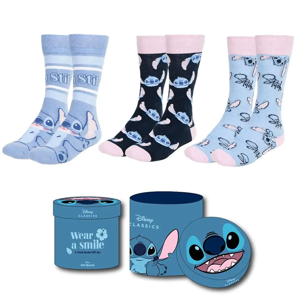 Disney Stitch pack 3 adult socks termékfotó