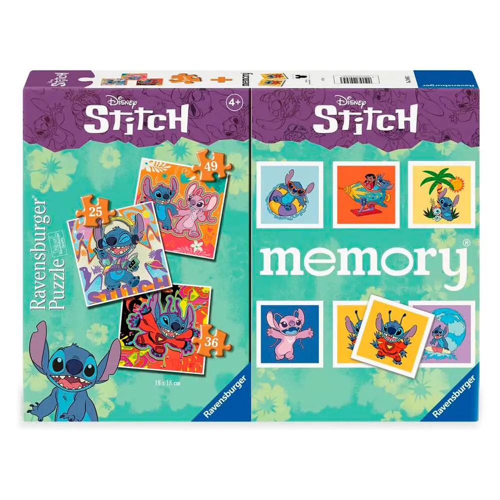 Disney Stitch 3 puzzle és memóriajáték csomag termékfotó