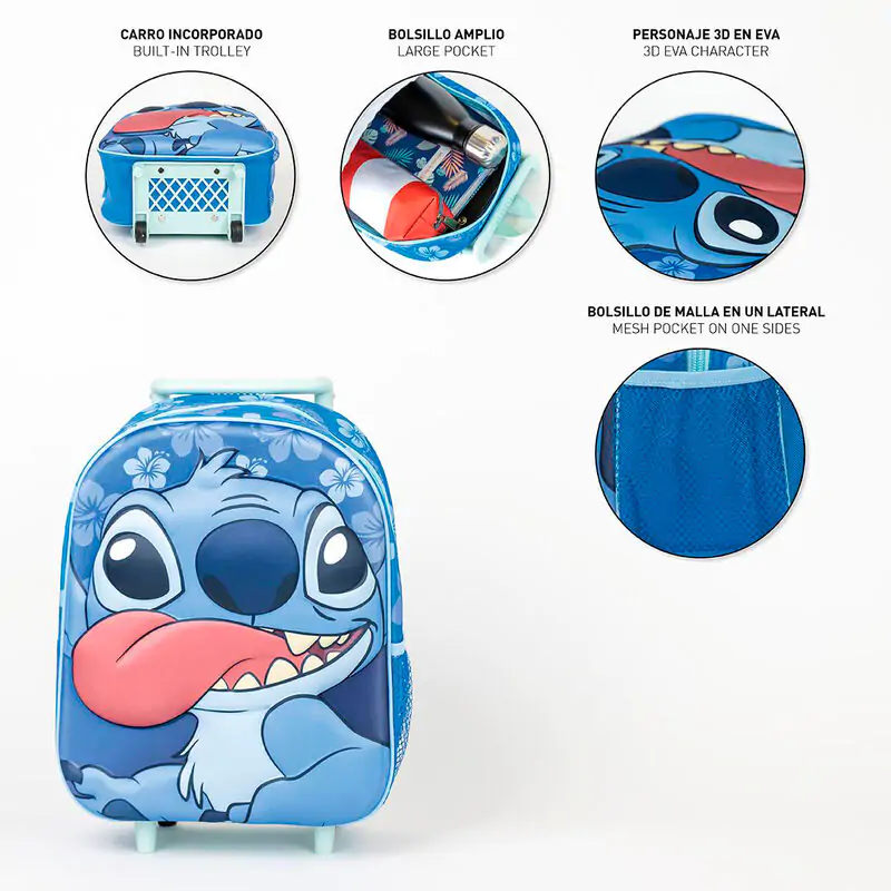 Disney Stitch 3D gurulós táska 31cm termékfotó