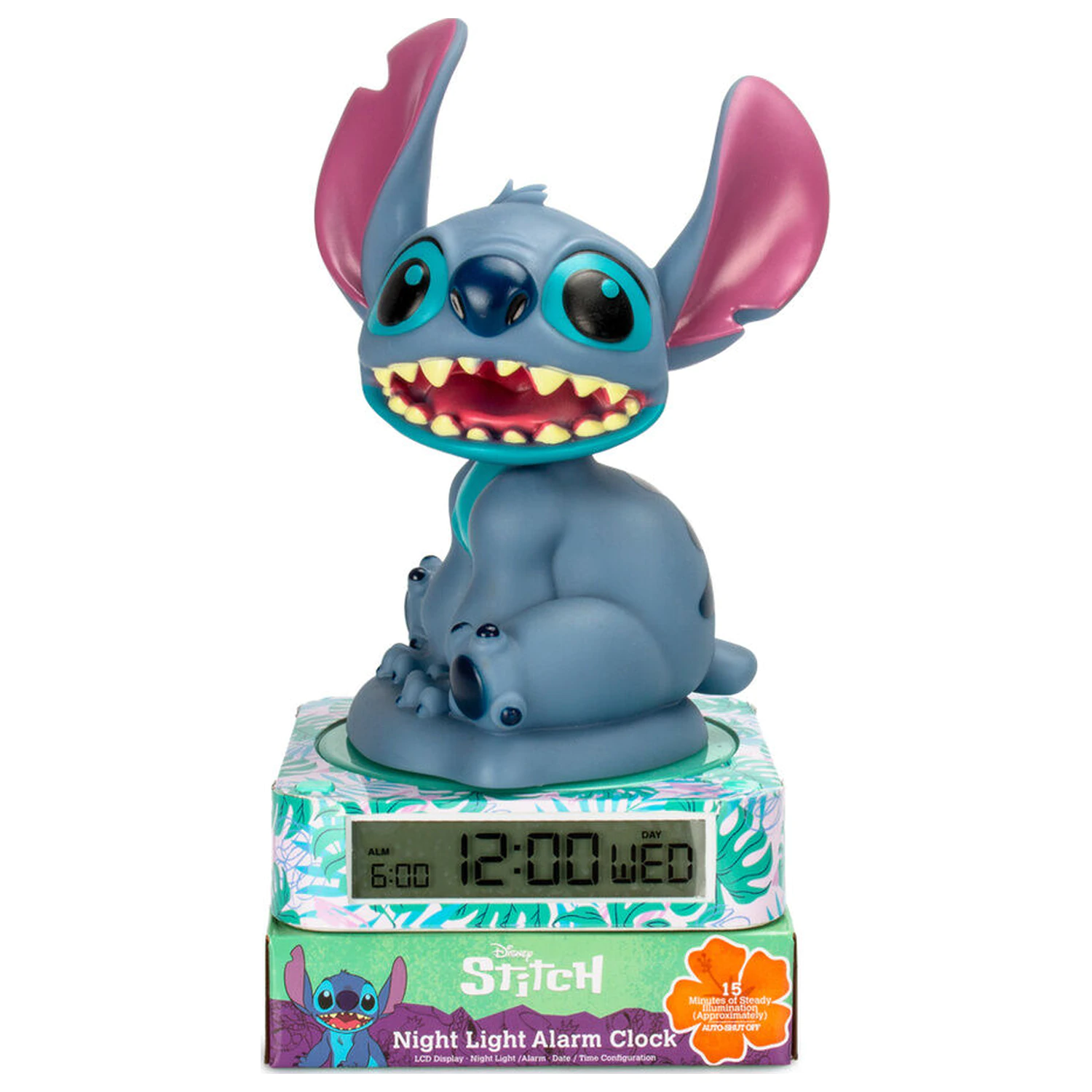 Disney Stitch 3D lámpa ébresztőórával termékfotó