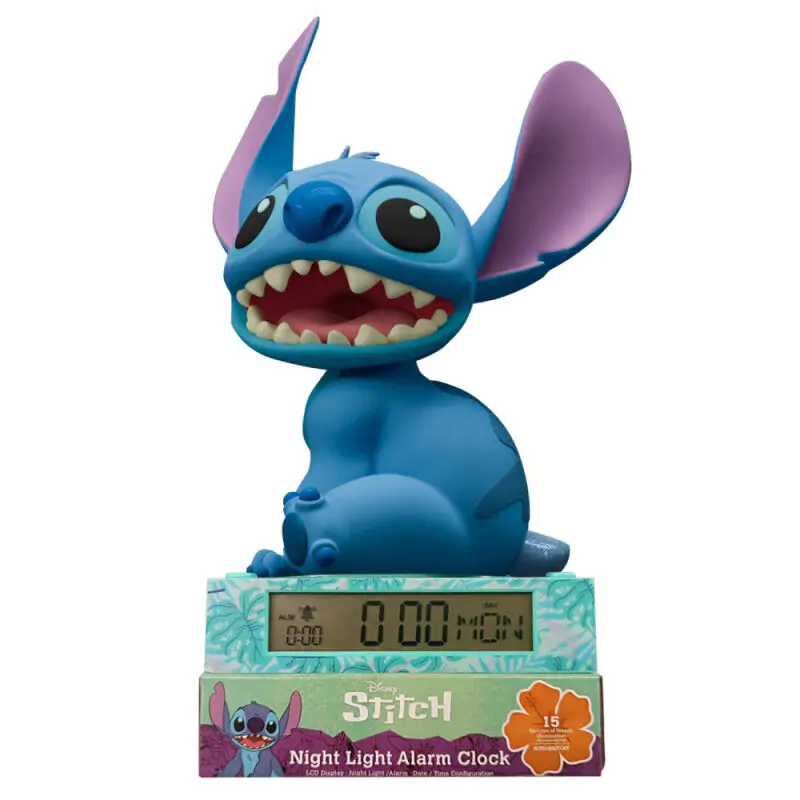 Disney Stitch 3D világító ébresztőóra termékfotó