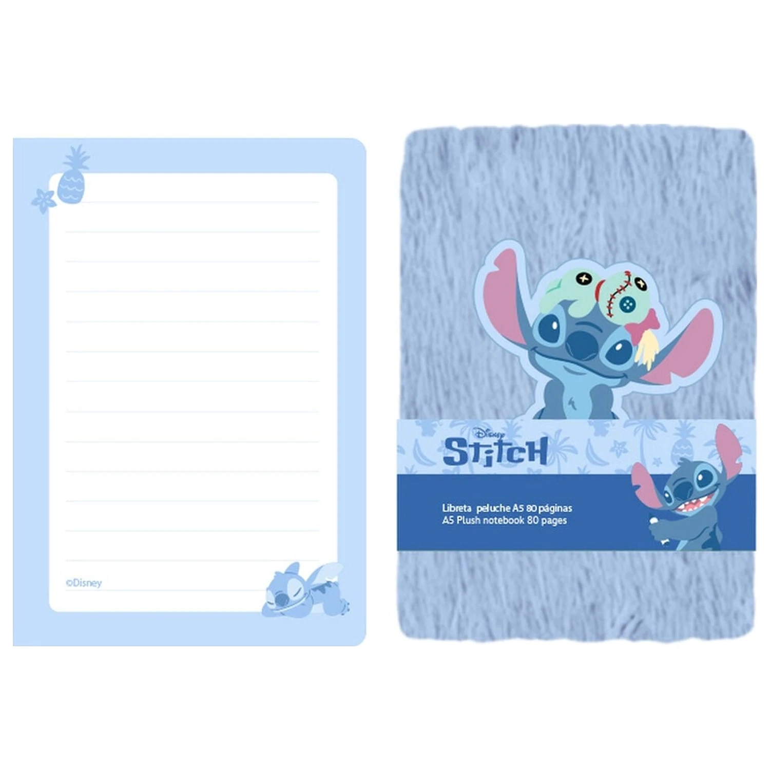 Disney Stitch A5 plüss jegyzetfüzet termékfotó