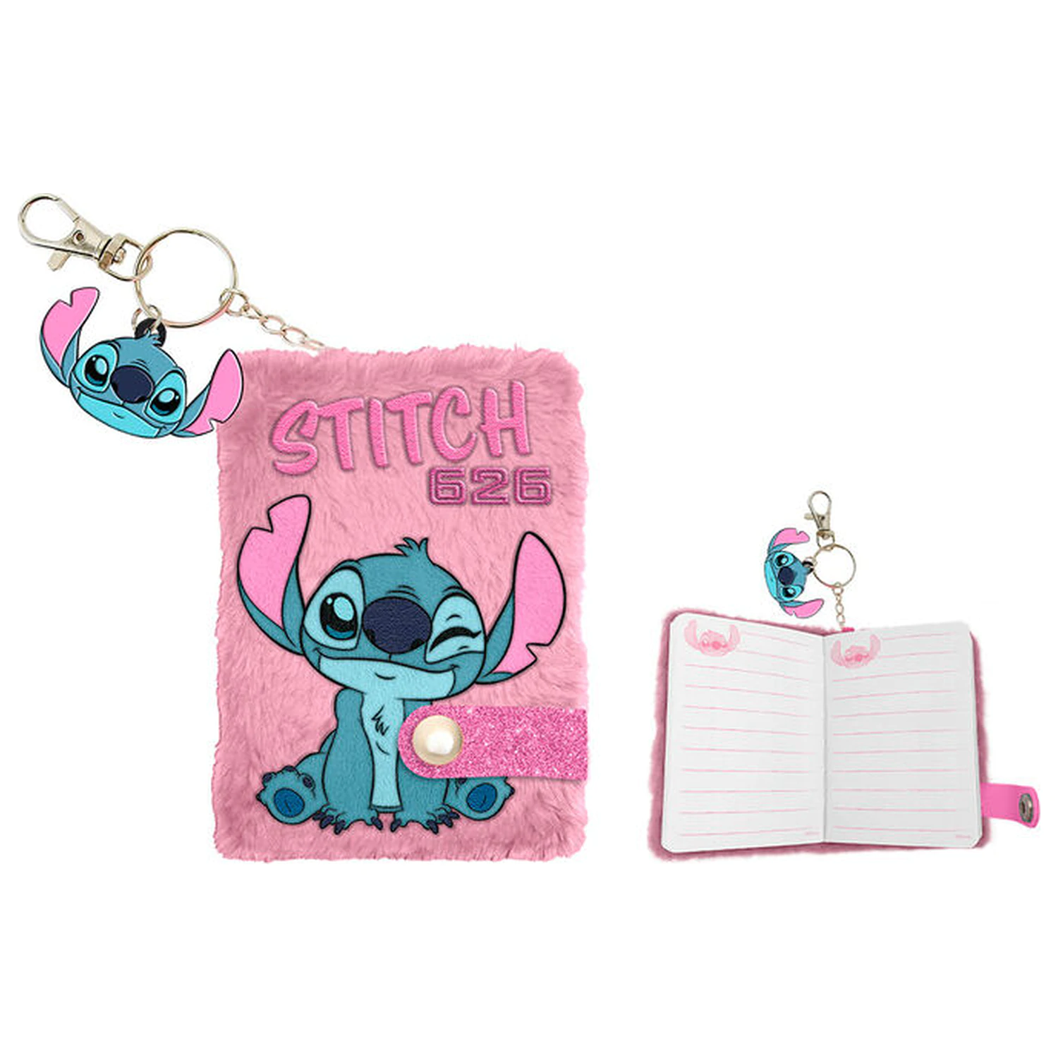 Disney Stitch A7 plüss jegyzetfüzet és toll termékfotó