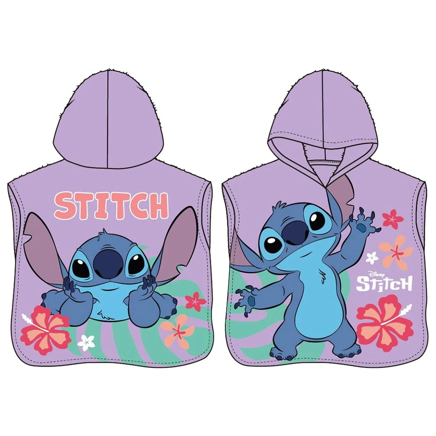 Disney Stitch Alien Paradise strand törölköző poncsó  termékfotó