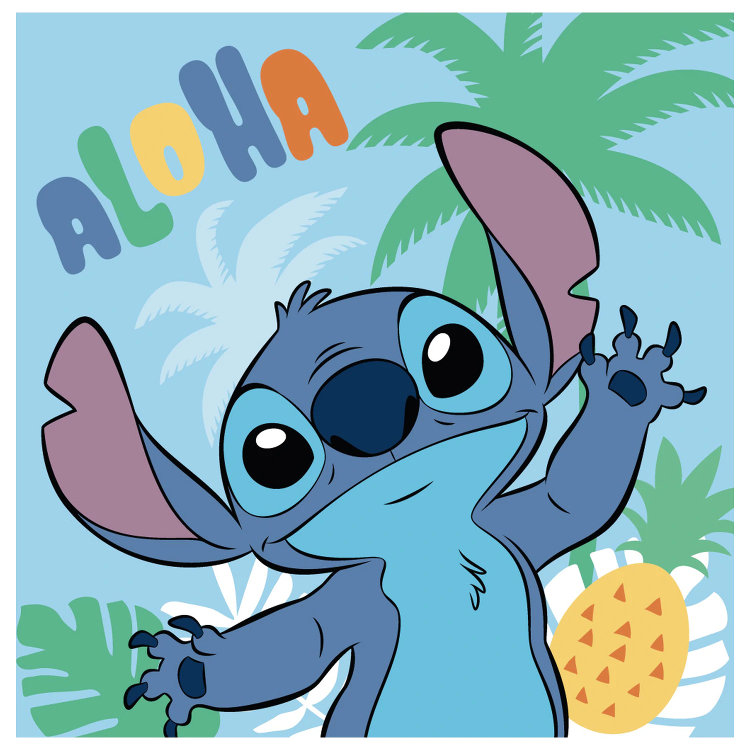 Disney Stitch Ananas kéztörlő, arctörlő, törölköző termékfotó