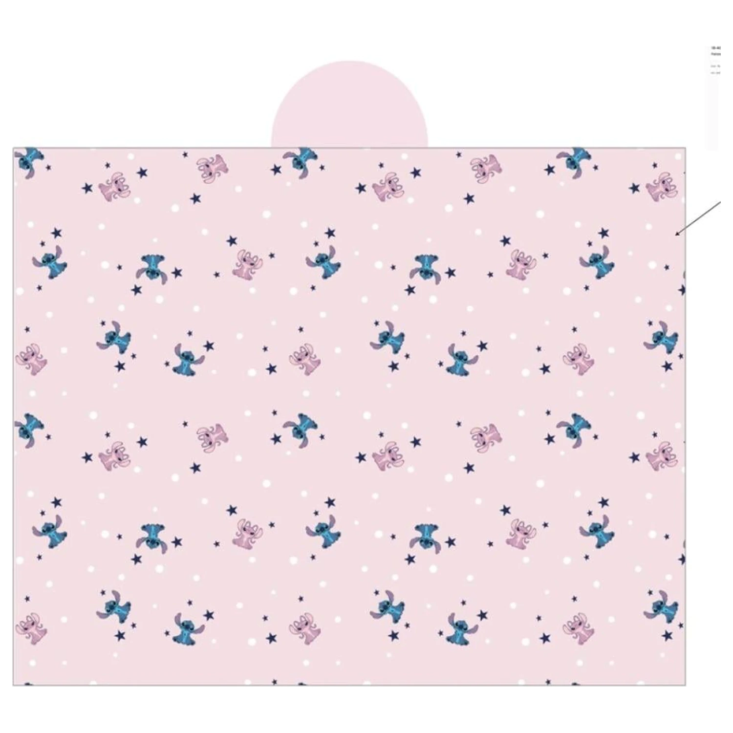 Disney Stitch & Angel "Pink" kapucnis takaró 120x150cm termékfotó