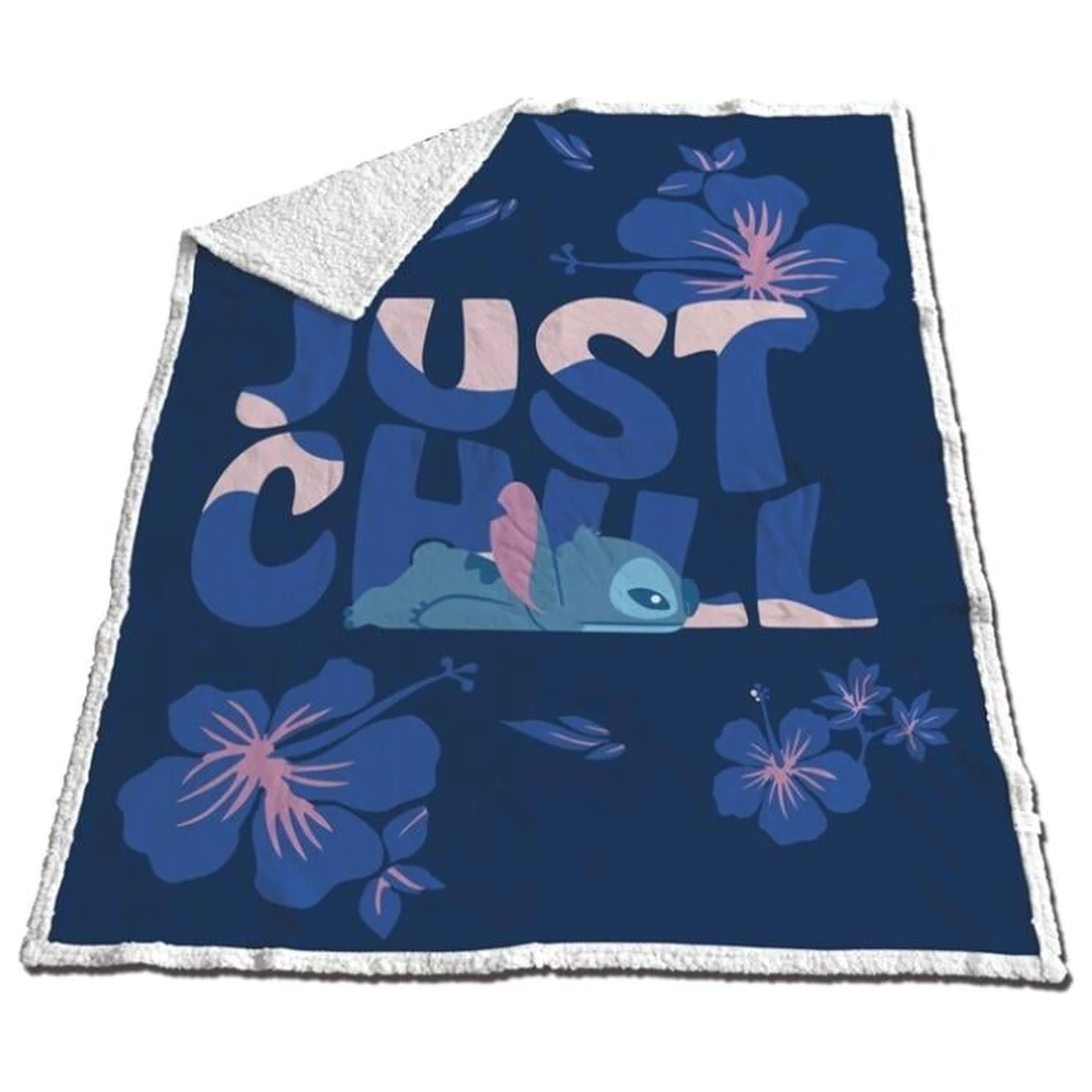 Disney Stitch "Just Chill" Sherpa takaró 130x170cm termékfotó