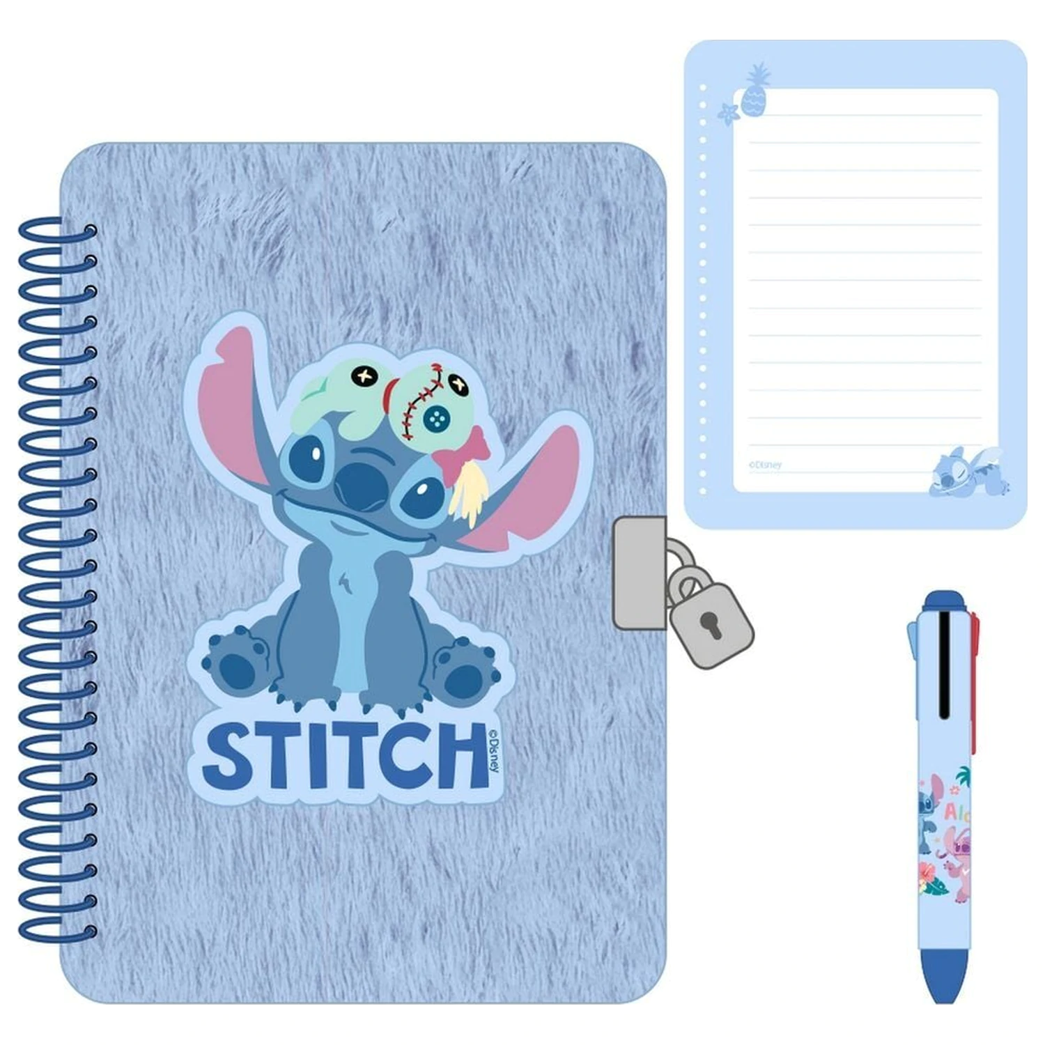 Disney Stitch keményfedeles füzet és 4 színű toll csomag termékfotó