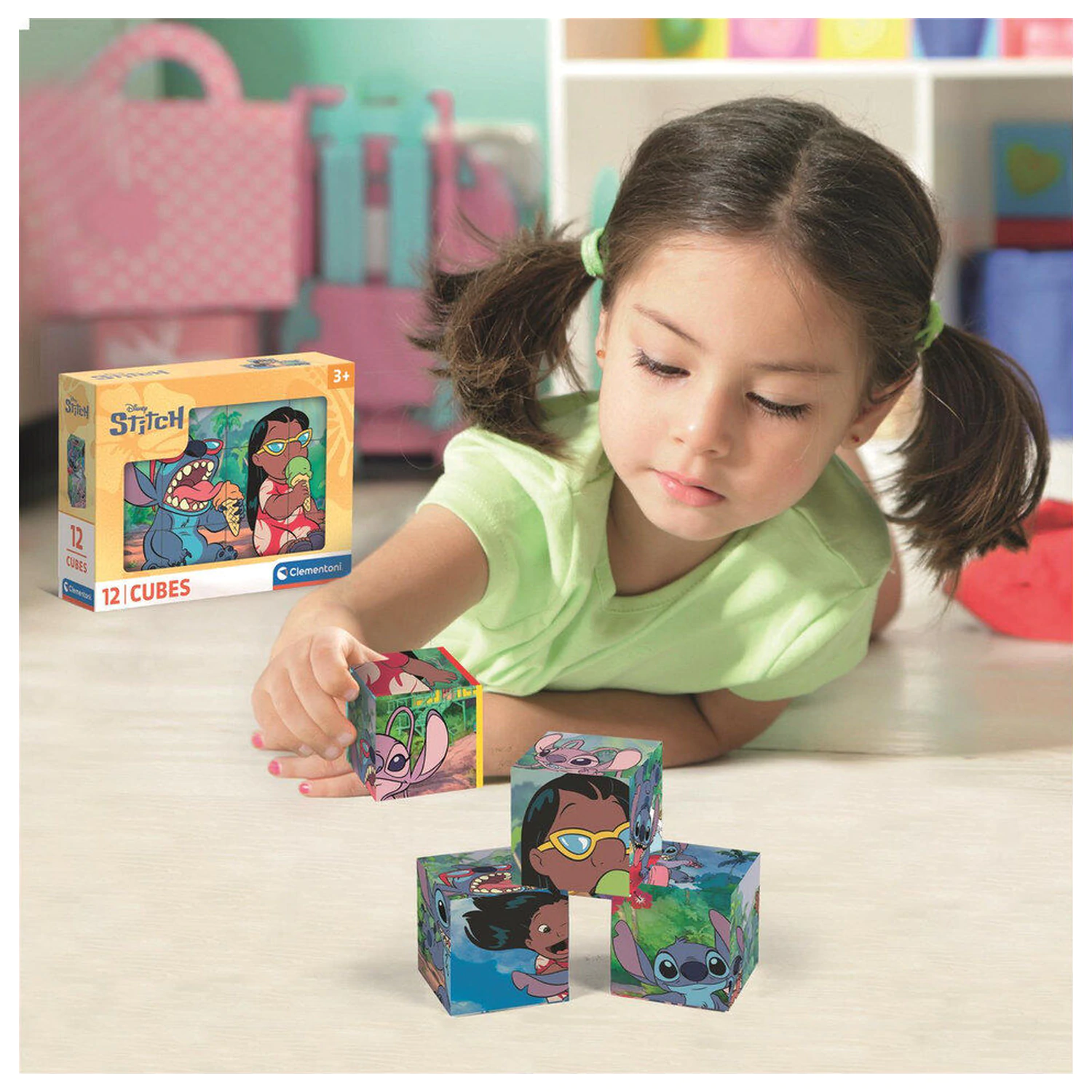 Disney Stitch kocka puzzle 12db-os termékfotó