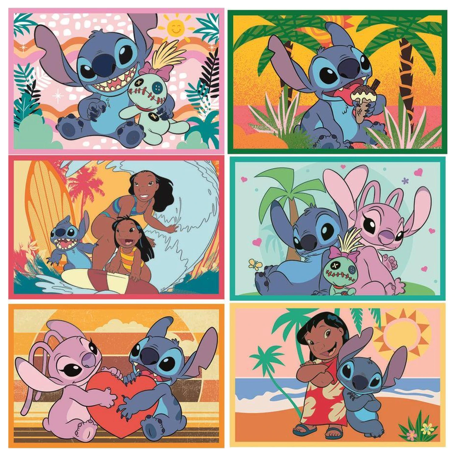 Disney Stitch kocka puzzle 6db-os termékfotó