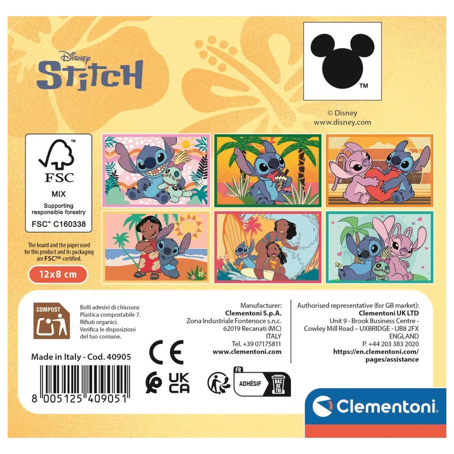 Disney Stitch kocka puzzle 6db-os termékfotó