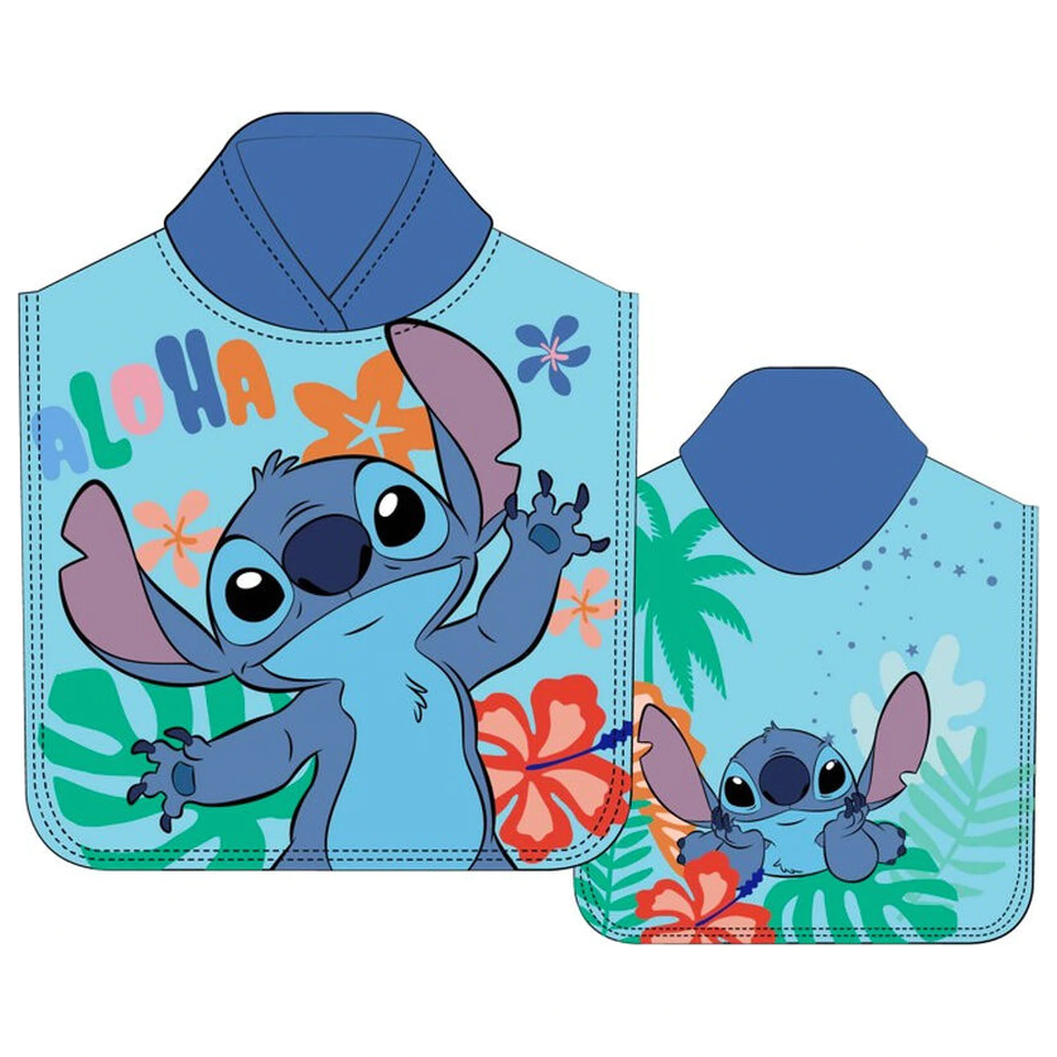 Disney Stitch mikroszálas poncsó törölköző termékfotó