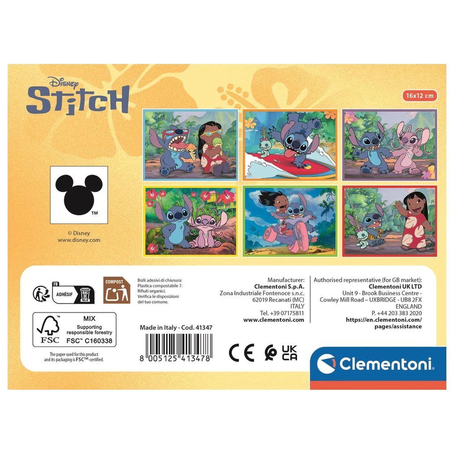 Disney Stitch My First kocka puzzle 3-6-9-12db-os termékfotó
