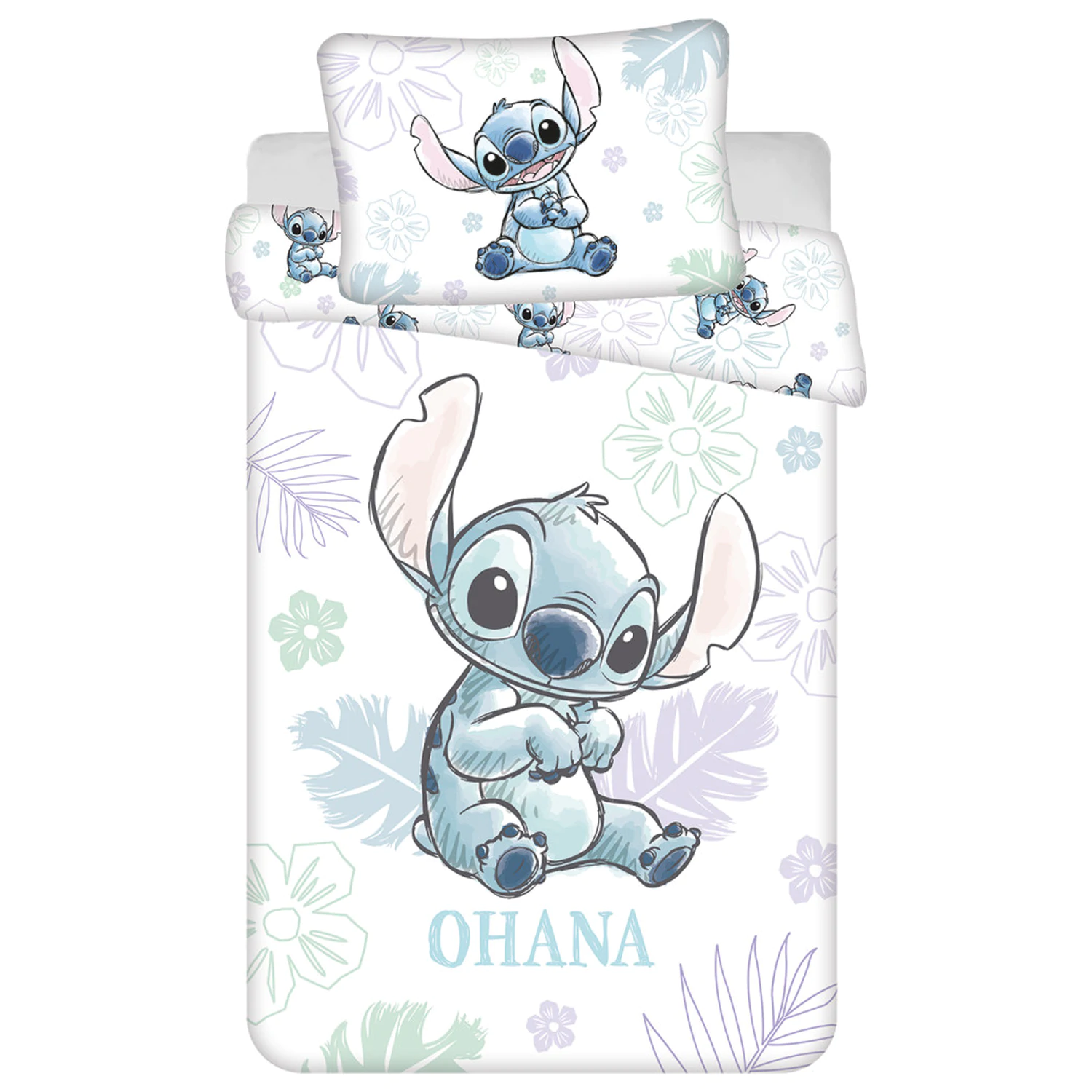 Disney Stitch Ohana White gyerek, ovis ágyneműhuzat  termékfotó