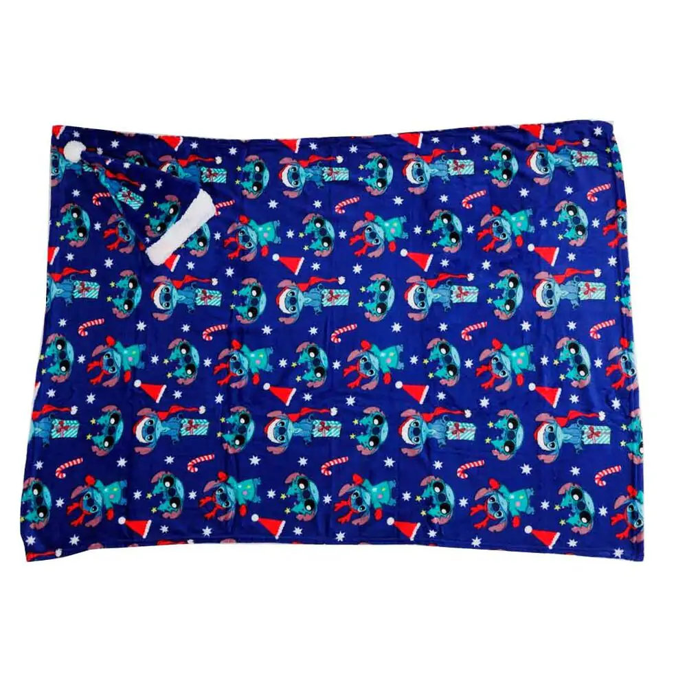 Disney Stitch pléd takaró  és sapka csomag termékfotó