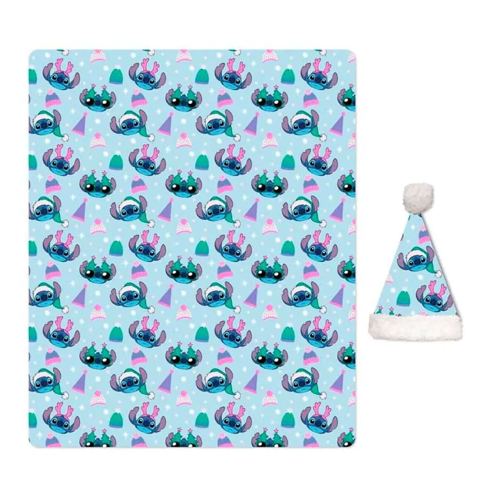 Disney Stitch pléd takaró  és sapka csomag termékfotó