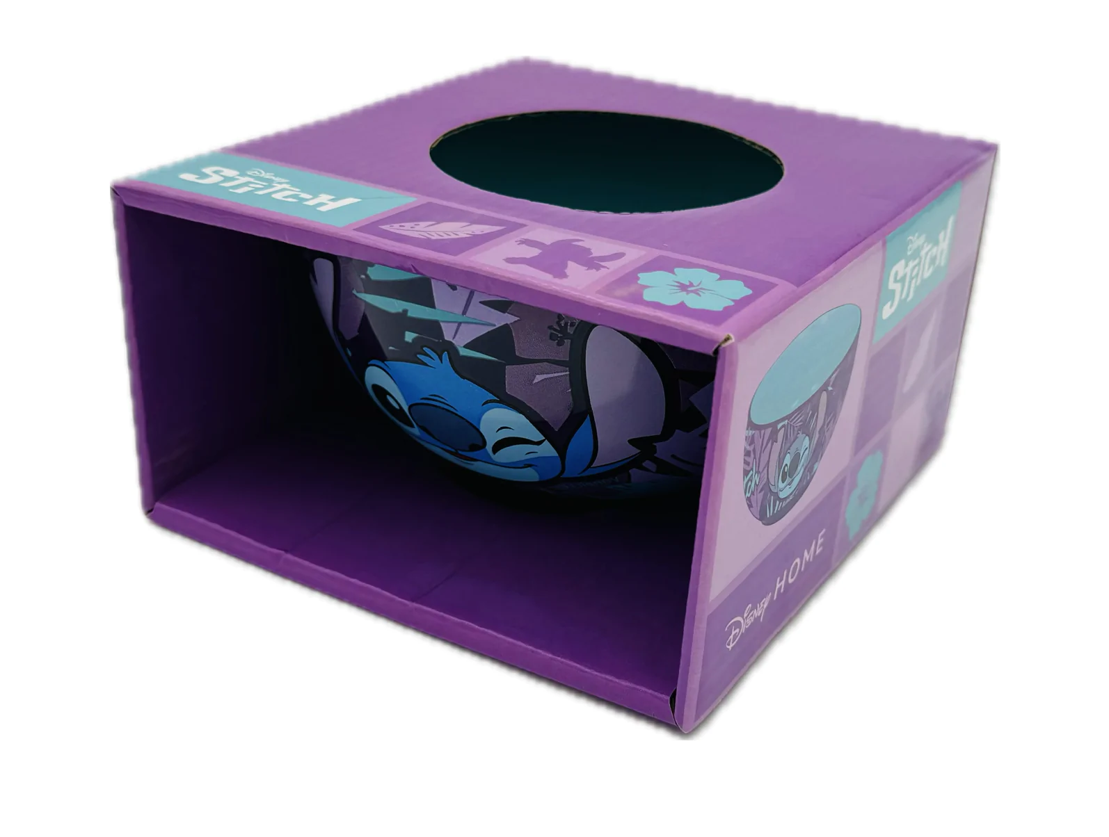 Disney Stitch Purple Flower kerámia tál 600ml termékfotó