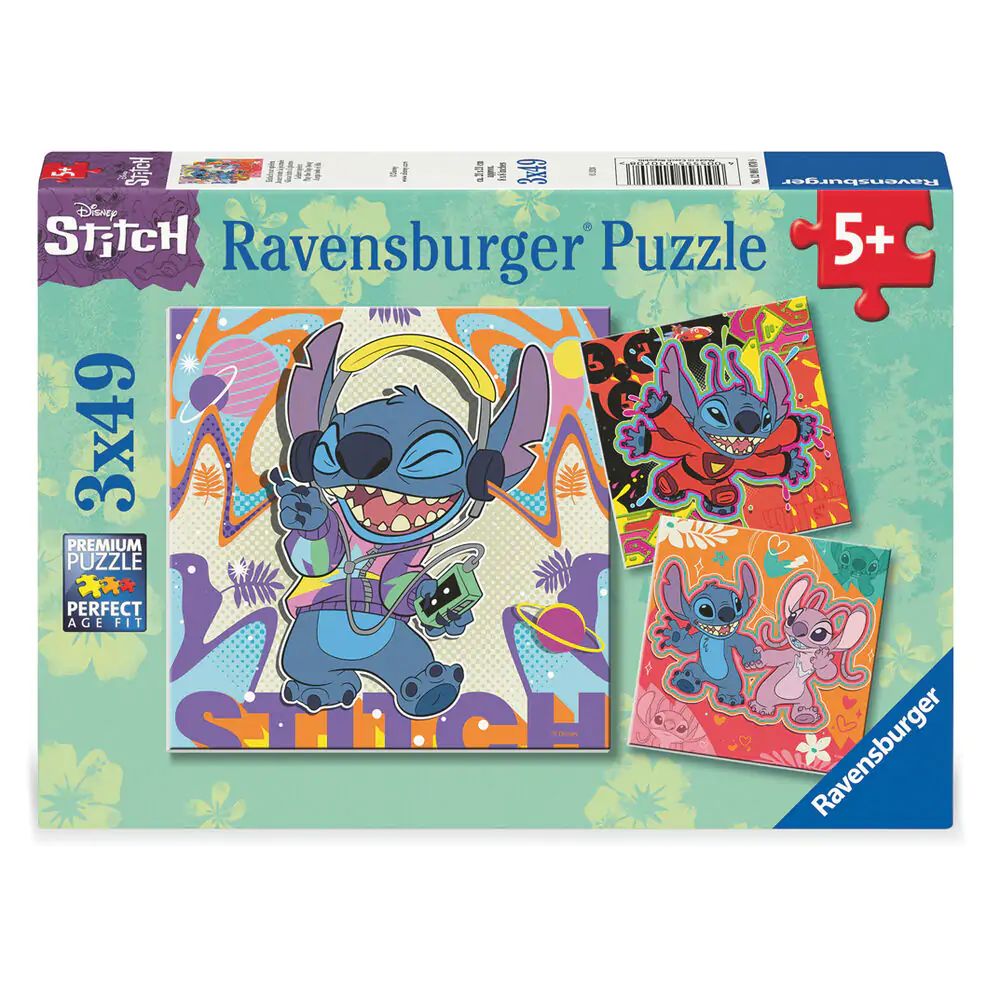 Disney Stitch puzzle 3x39db-os termékfotó