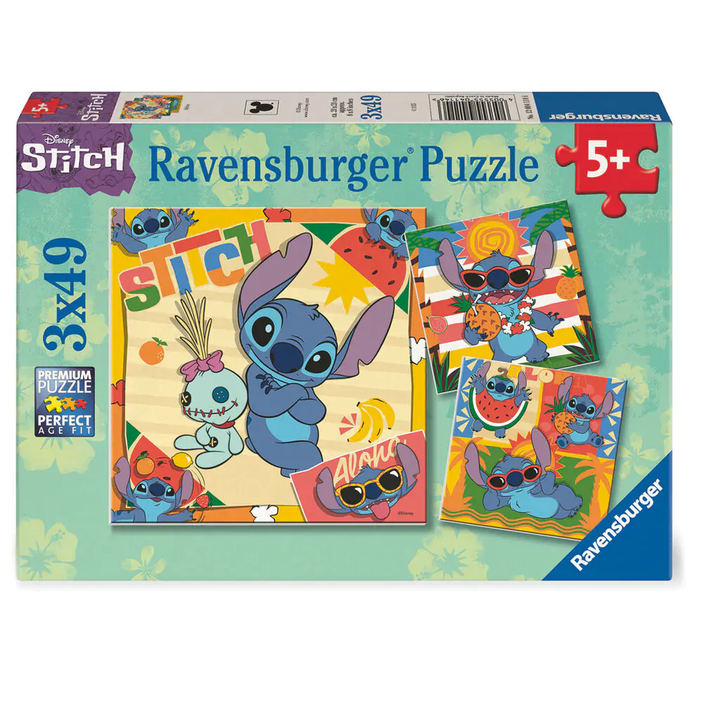 Disney Stitch puzzle 3x39db-os termékfotó