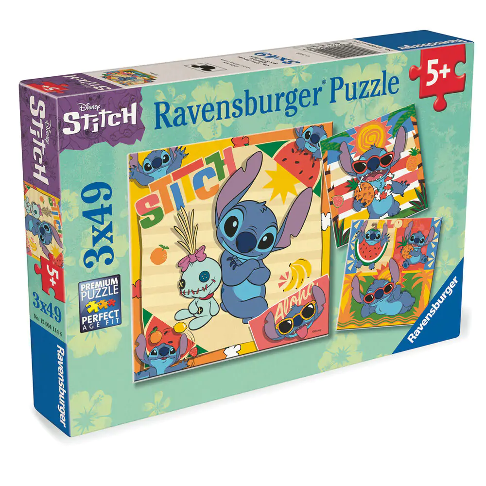 Disney Stitch puzzle 3x39db-os termékfotó