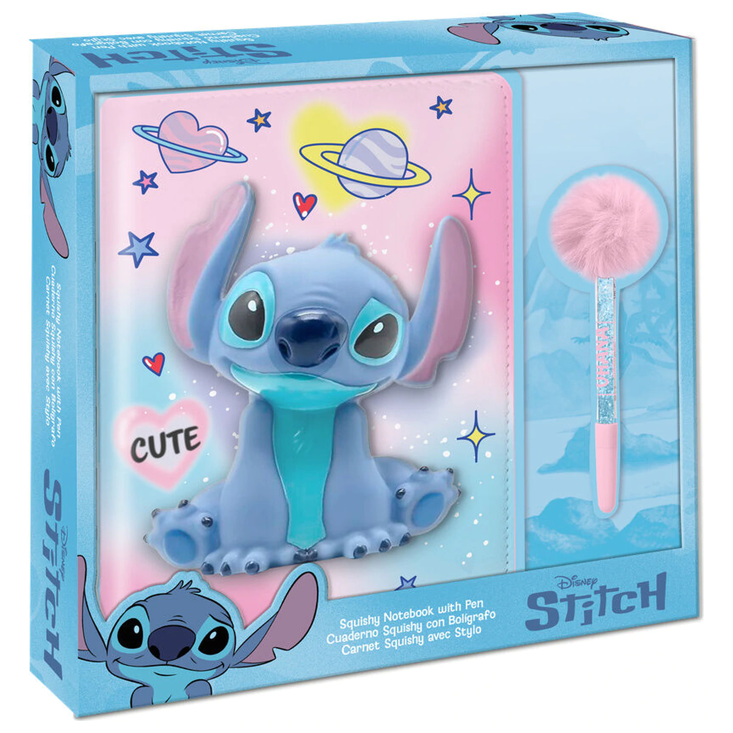 Disney Stitch Squshy jegyzetfüzet és pompom toll termékfotó