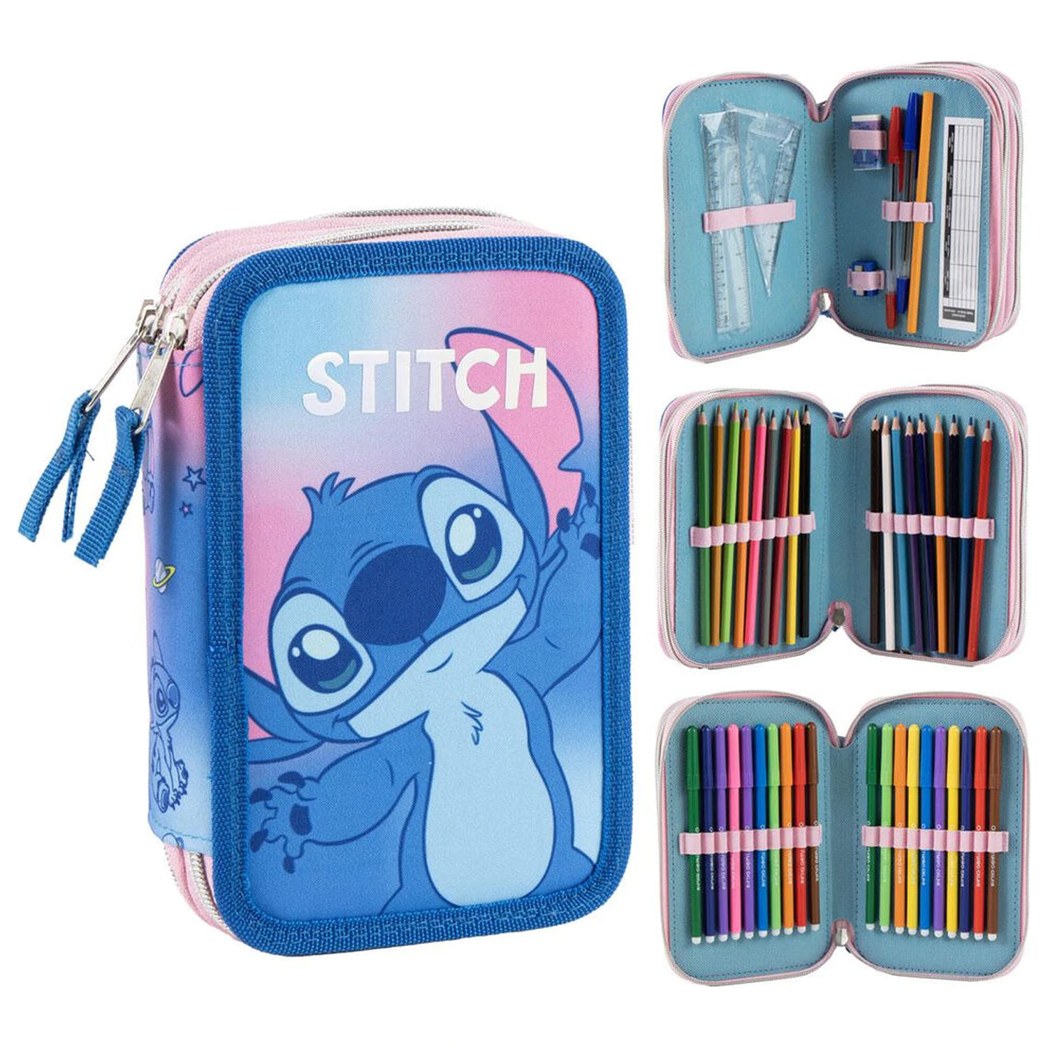 Disney Stitch töltött tripla tolltartó termékfotó