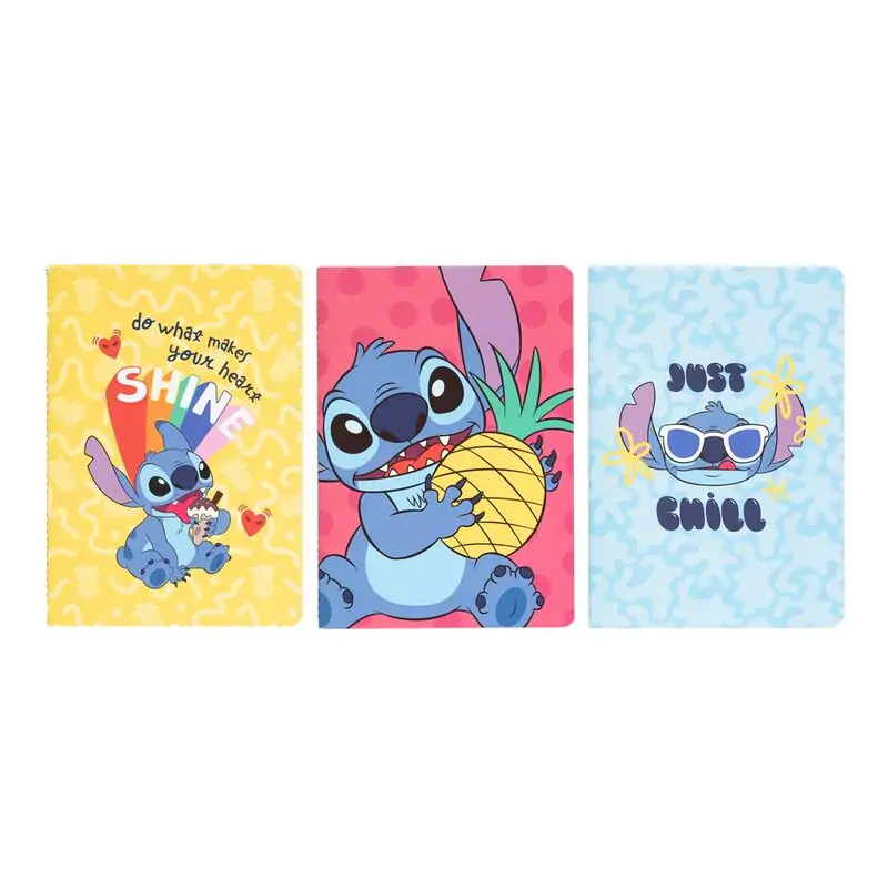 Disney Stitch Tropical 3 db-os A5 jegyzetfüzet csomag termékfotó