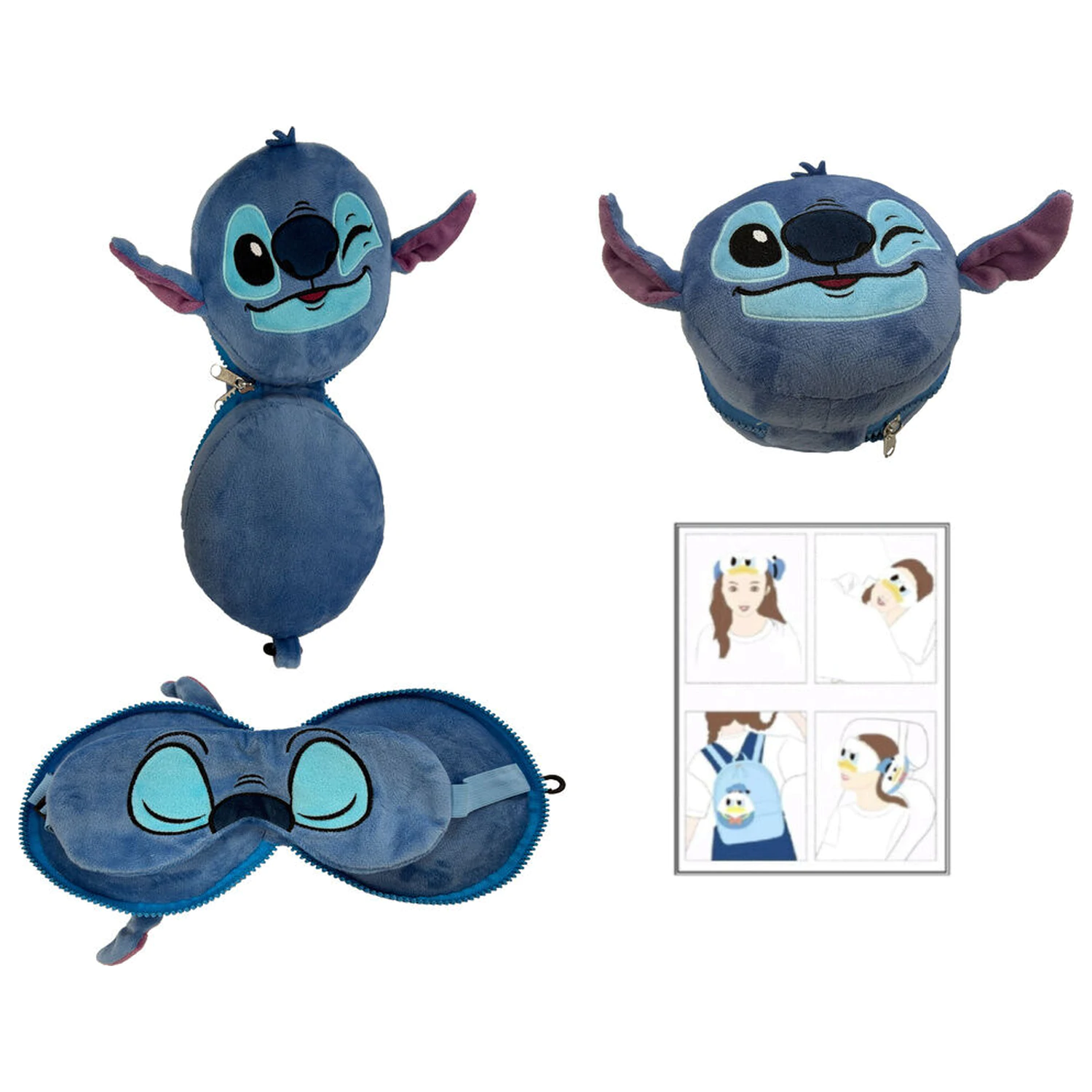 Disney Stitch utazópárna és alvó maszk termékfotó