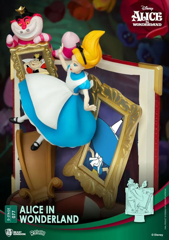 Disney Story Book Series D-Stage Alice Csodaországban PVC Diorama szobor 15 cm termékfotó