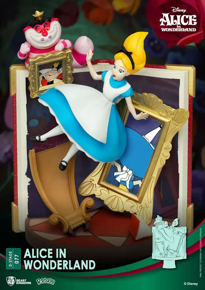 Disney Story Book Series D-Stage Alice Csodaországban PVC Diorama szobor 15 cm termékfotó