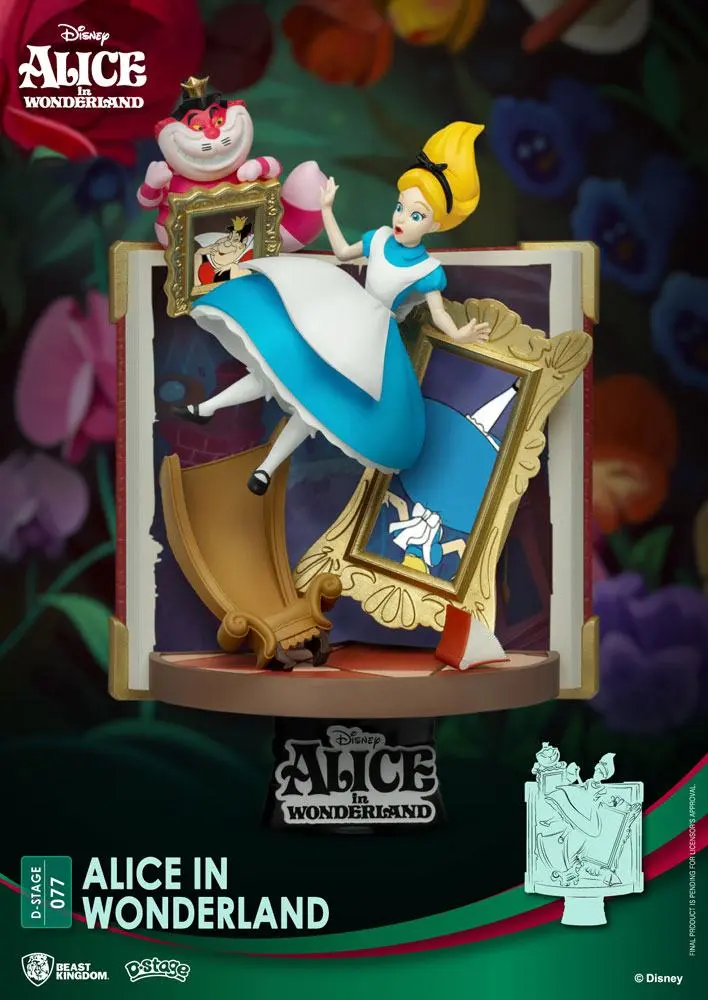 Disney Story Book Series D-Stage Alice Csodaországban PVC Diorama szobor 15 cm termékfotó
