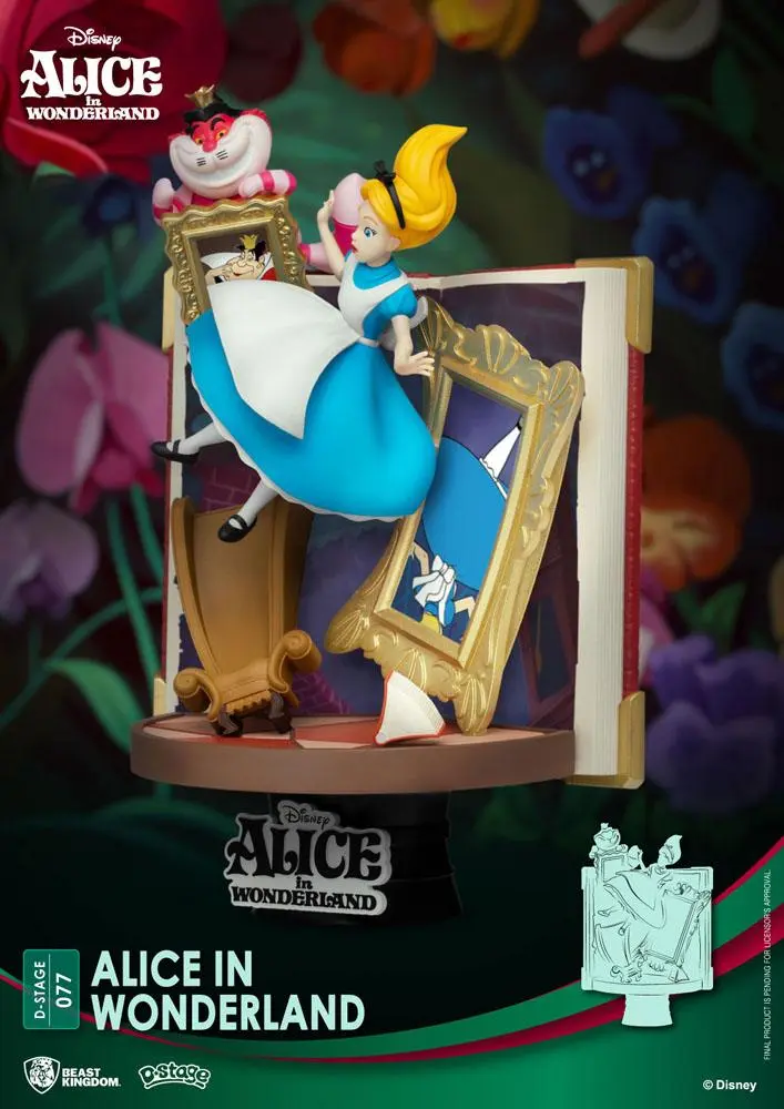 Disney Story Book Series D-Stage Alice Csodaországban PVC Diorama szobor 15 cm termékfotó