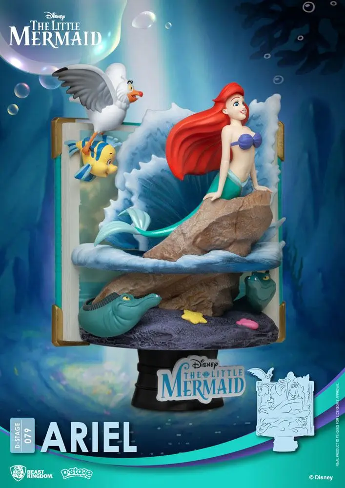 Disney Story Book Series D-Stage Ariel New Version PVC Diorama 15 cm termékfotó