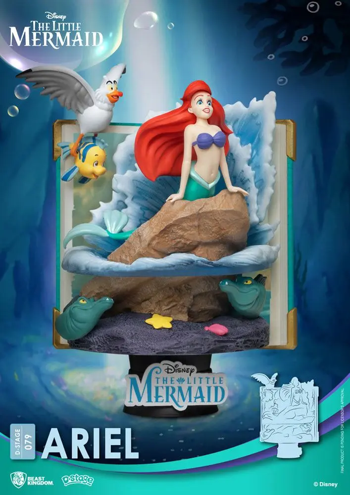 Disney Story Book Series D-Stage Ariel New Version PVC Diorama 15 cm termékfotó