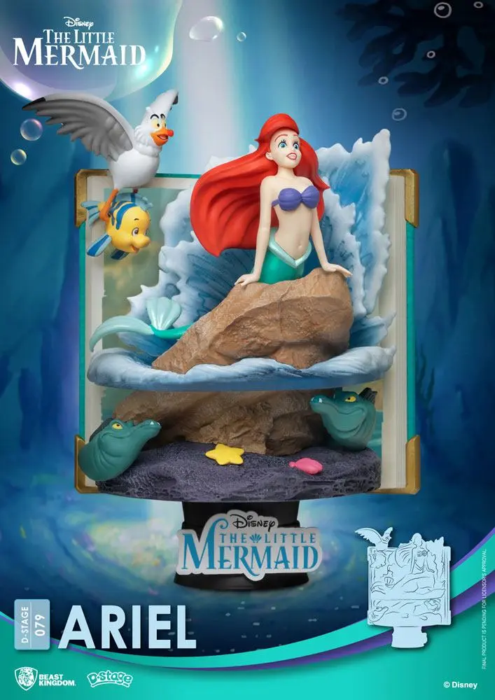 Disney Story Book Series D-Stage Ariel PVC Diorama szobor 15 cm termékfotó