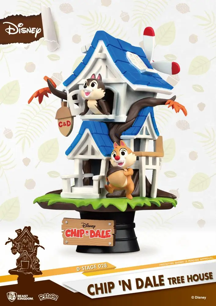 Disney Summer Series D-Stage Chip 'n Dale Tree House PVC Diorama 16 cm termékfotó