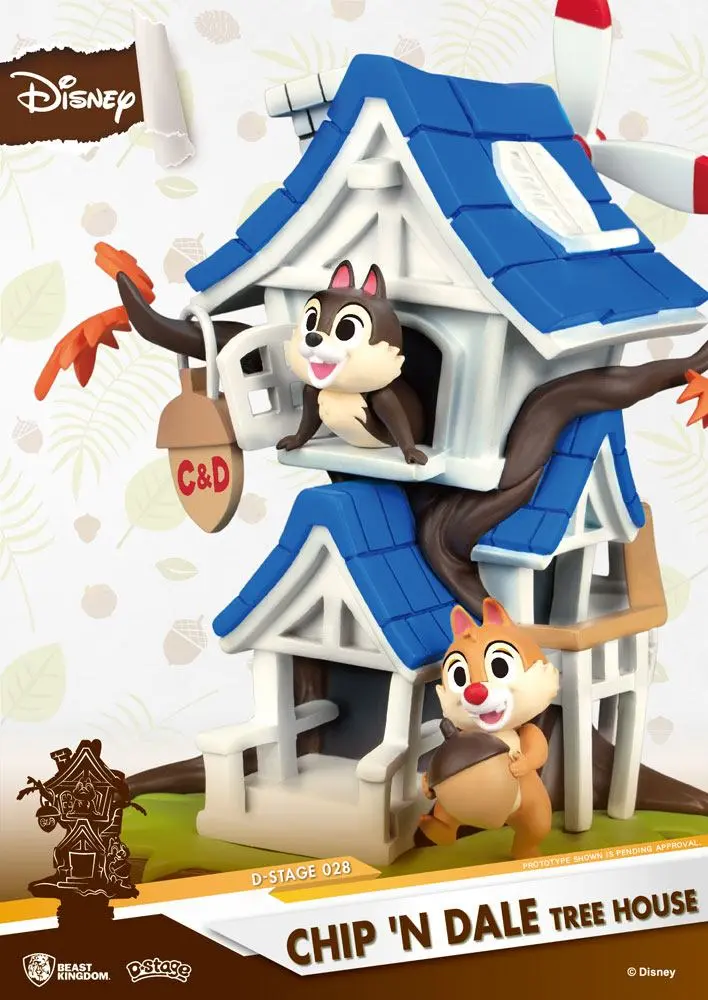 Disney Summer Series D-Stage Chip 'n Dale Tree House PVC Diorama 16 cm termékfotó