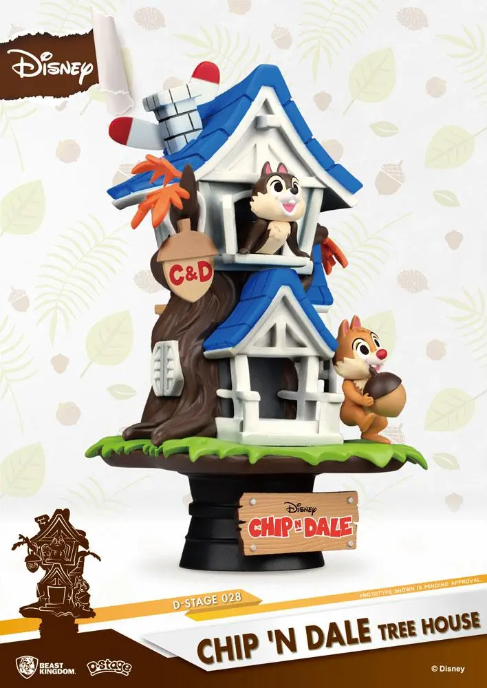 Disney Summer Series D-Stage Chip 'n Dale Tree House PVC Diorama 16 cm termékfotó