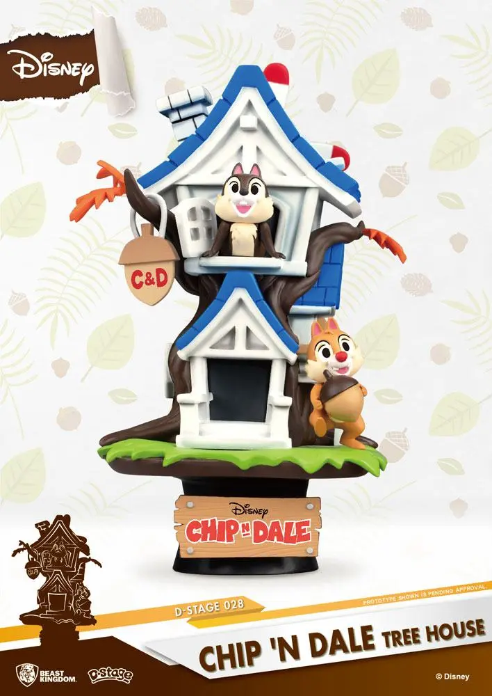 Disney Summer Series D-Stage Chip 'n Dale Tree House PVC Diorama 16 cm termékfotó